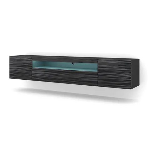 BOXED TV STAND DEKLAND 200cm SAHARA BLACK + LED (1 BOX)