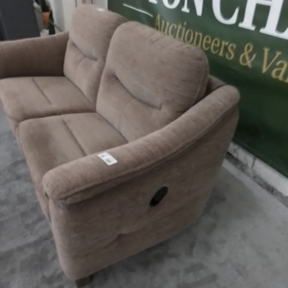 DESIGNER G PLAN MADE JACKSON VICTORIA GINGER FABRIC MANUAL RECLINING THREE SEATER SOFA