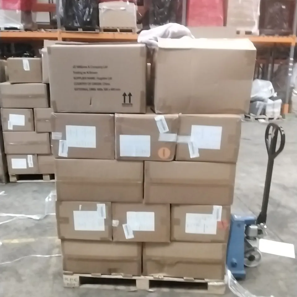 PALLET TO CONTAIN APPROXIMATELY 235 BRAND NEW DESIGNER CLOTHING ITEMS TO INCLUDE; JD WILLIAMS PJ SET FLORAL PRINT, JD WILLIAMS PINK BELL SLEEVE HOODY
