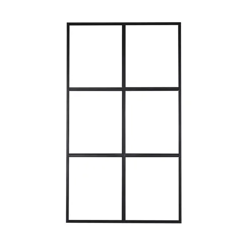 BOXED HAYDON 6 PANEL ROOM DIVIDER CLEAR/MATT BLACK (2 BOXES)