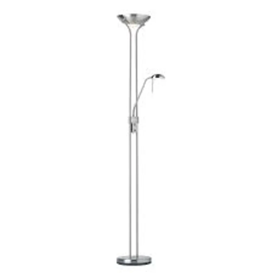 BOXED ENDON LIGHTING ROME MOTHER & CHILD SATIN CHROME FLOOR LAMP