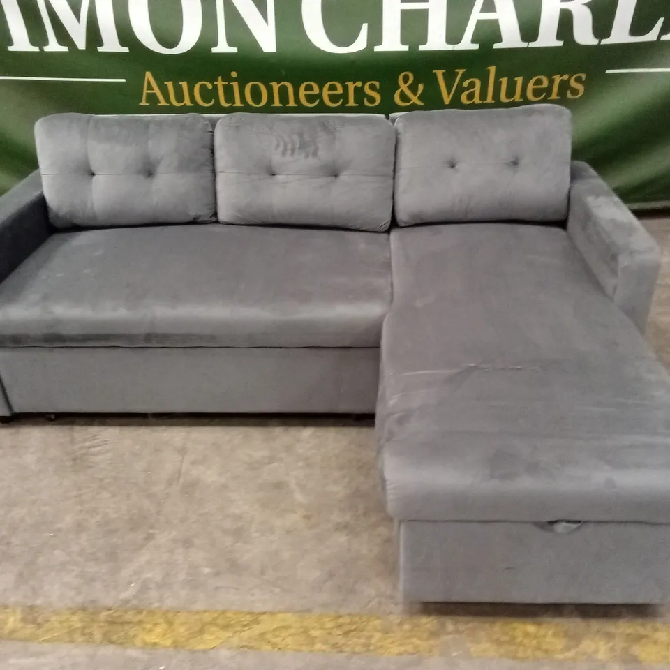 DESIGNER 3 SEATER CHAISE PULL-OUT SOFA BED