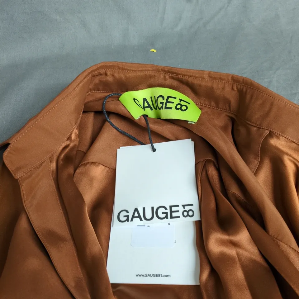 GAUGE81 NAHA SHORT DRESS – CHESTNUT, UK 4 (XXS)
