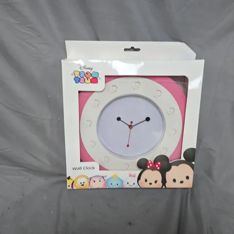 BOXED DISNEY TSUM TSUM WALL CLOCK IN PINK