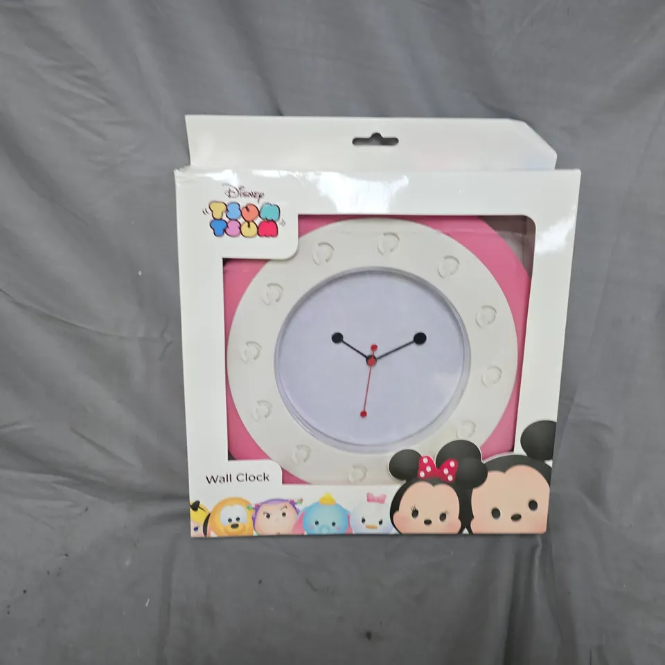 BOXED DISNEY TSUM TSUM WALL CLOCK IN PINK