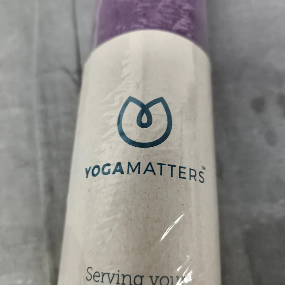 YOGAMATTERS ECO TRAVEL YOGA MAT – PURPLE, 183 CM X 61 CM, 1 MM
