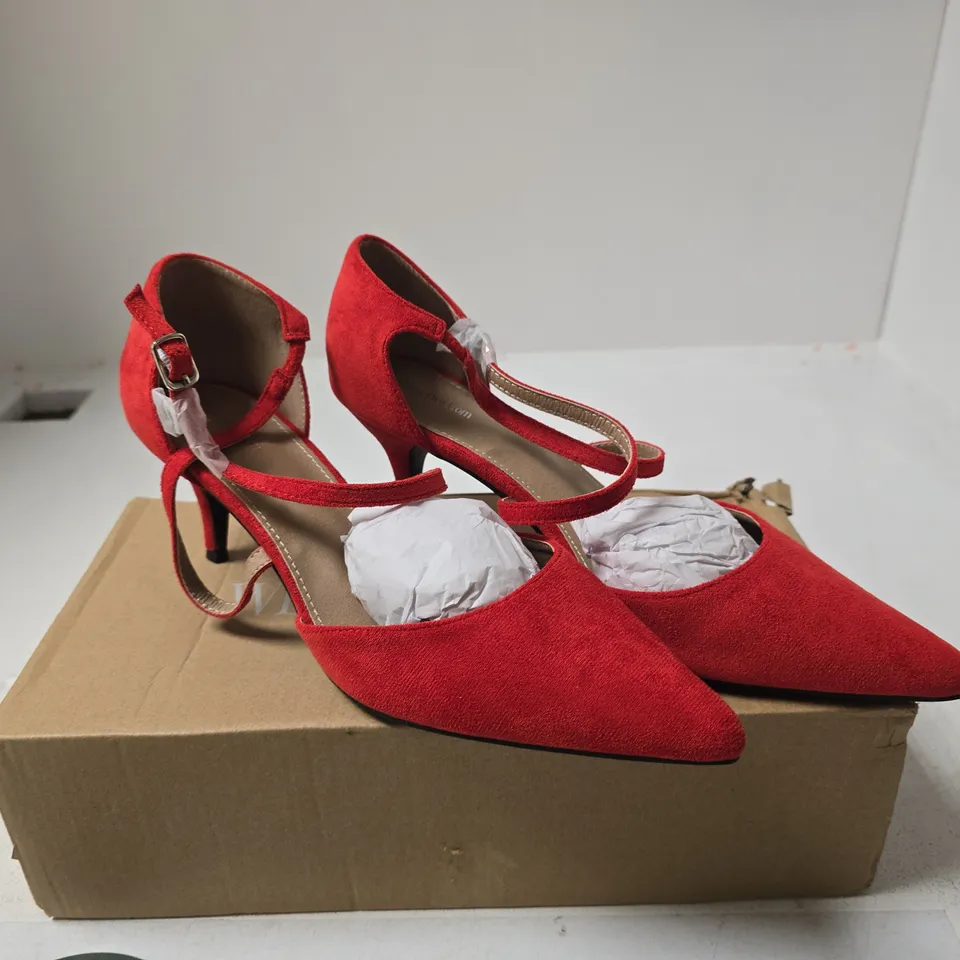 WHERES THAT FROM WOMENS RED SHOES UK 7 BOXED