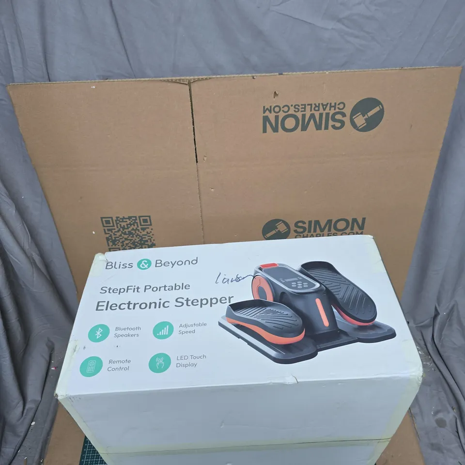 BLISS & BEYOND STEPFIT PORTABLE ELECTRONIC STEPPER – BOXED