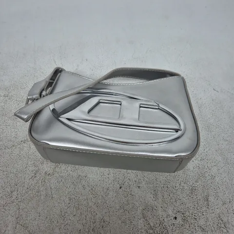 DIESEL SILVER METALLIC CROSSBODY BAG