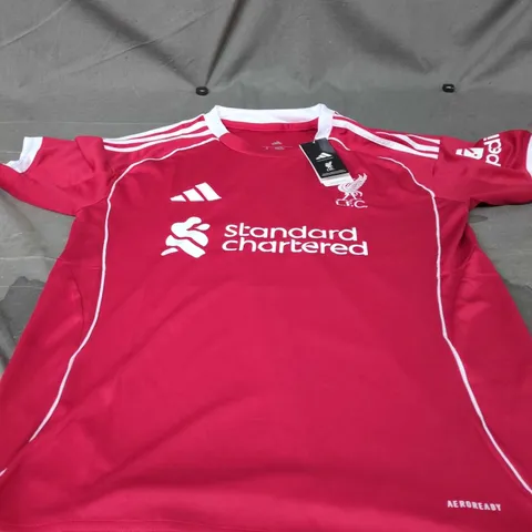 ADIDAS LIVERPOOL FC SLIM FIT JERSEY – SIZE UK S (RED)