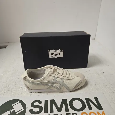 BOXED ONITSUKA TIGER SNEAKERS – CREAM/BEIGE - UK 3