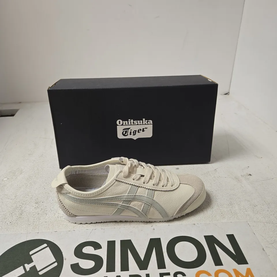 BOXED ONITSUKA TIGER SNEAKERS – CREAM/BEIGE - UK 3
