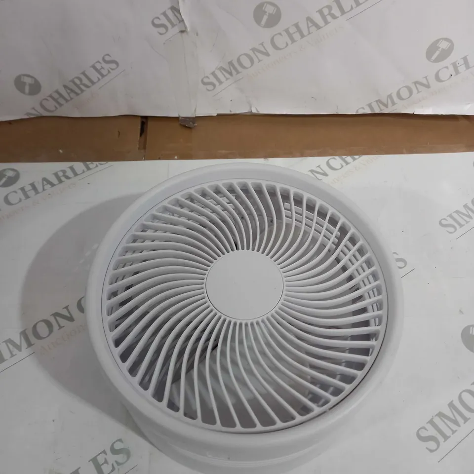 BELL & HOWELL ADJUSTABLE FOLDING RECHARGEABLE STAND FAN WHITE