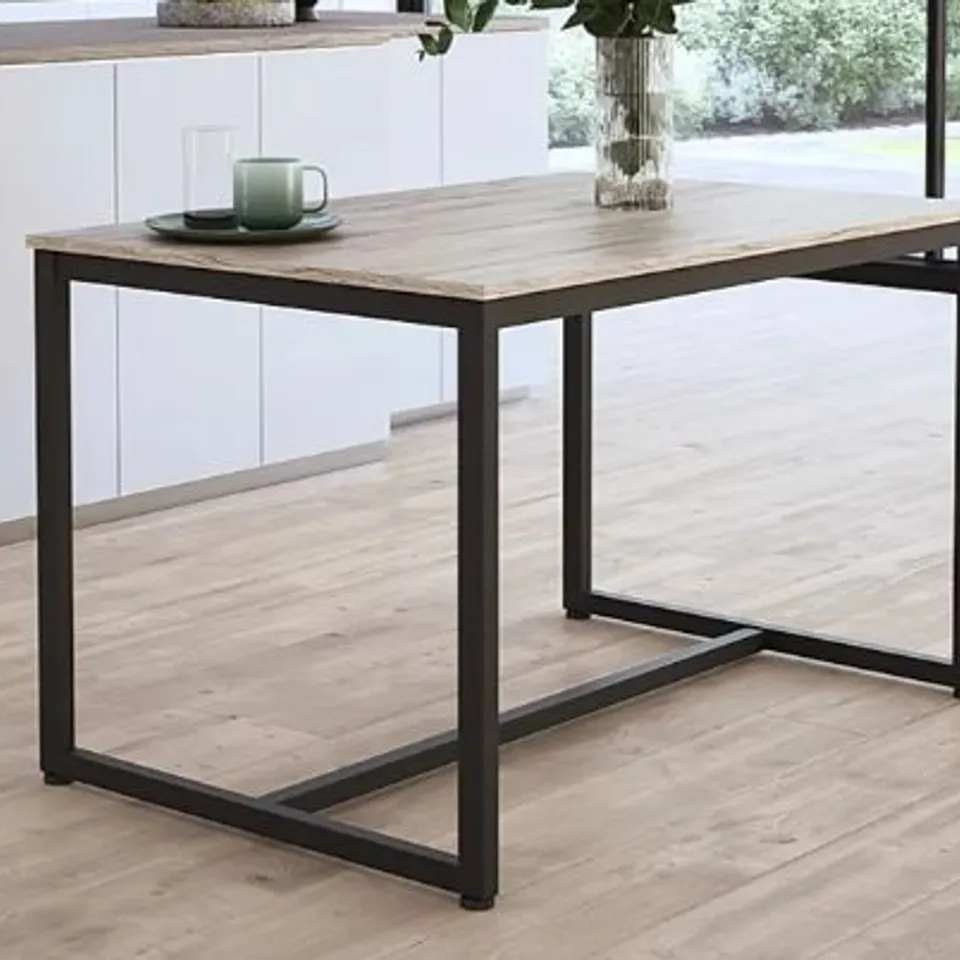 BRAND NEW BOXED AVENUE INDUSTRIAL GREY WOOD 120cm DINING TABLE