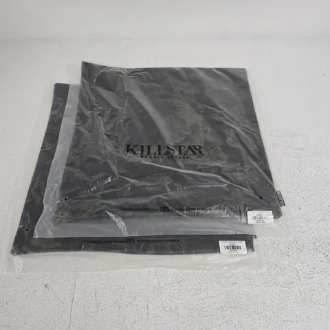 LOT OF APPROXIMATELY 40 BRAND NEW BAGGED KILLSTAR COTTAGE CORE CUSHION COVERS IN BLACK
