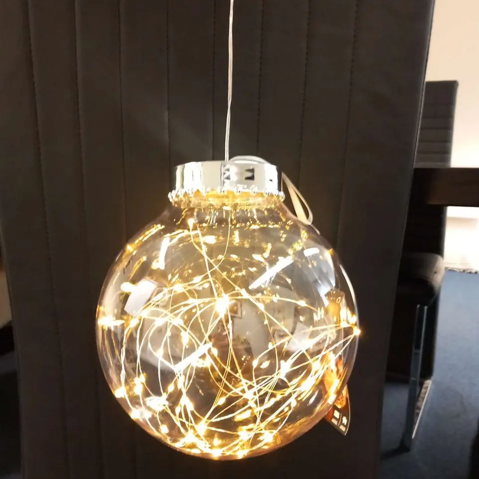 FOUR BRAND NEW BOXED 20CM BALL LIGHTS