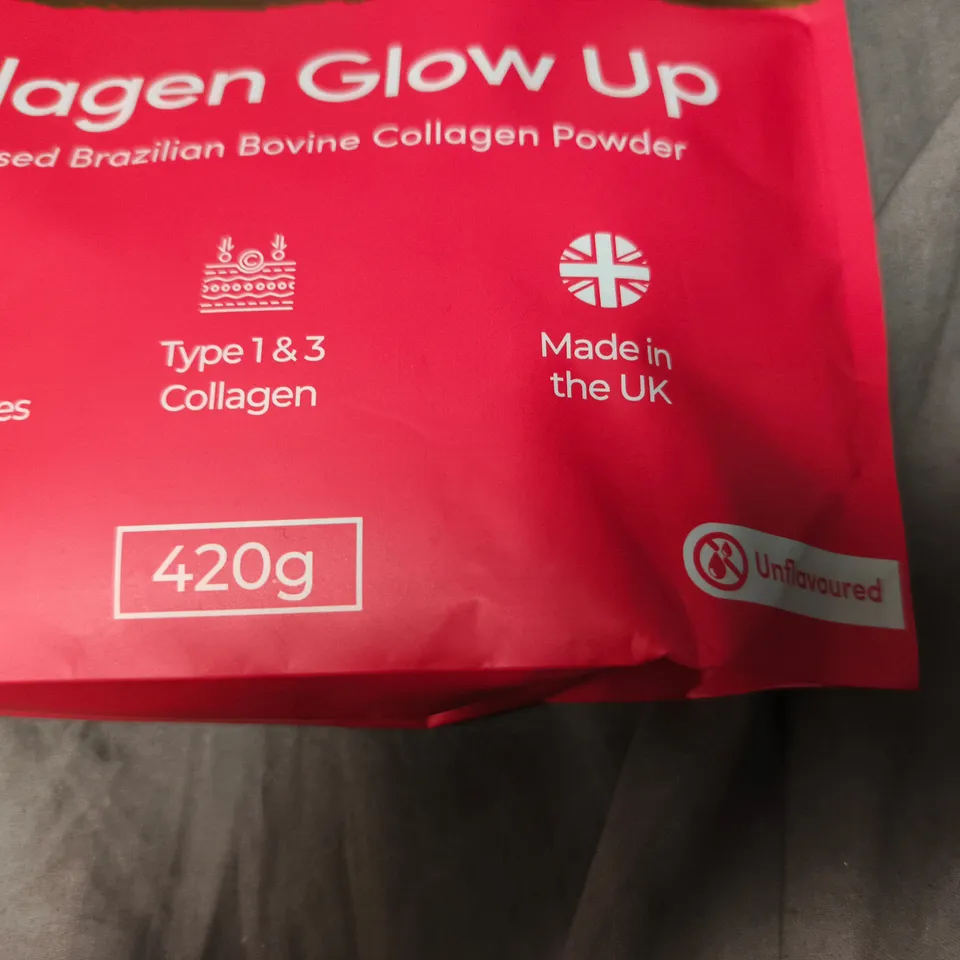 NUTRITION GEEKS COLLAGEN GLOW UP – HYDROLYSED BRAZILIAN BOVINE COLLAGEN POWDER 420G (UNFLAVOURED)