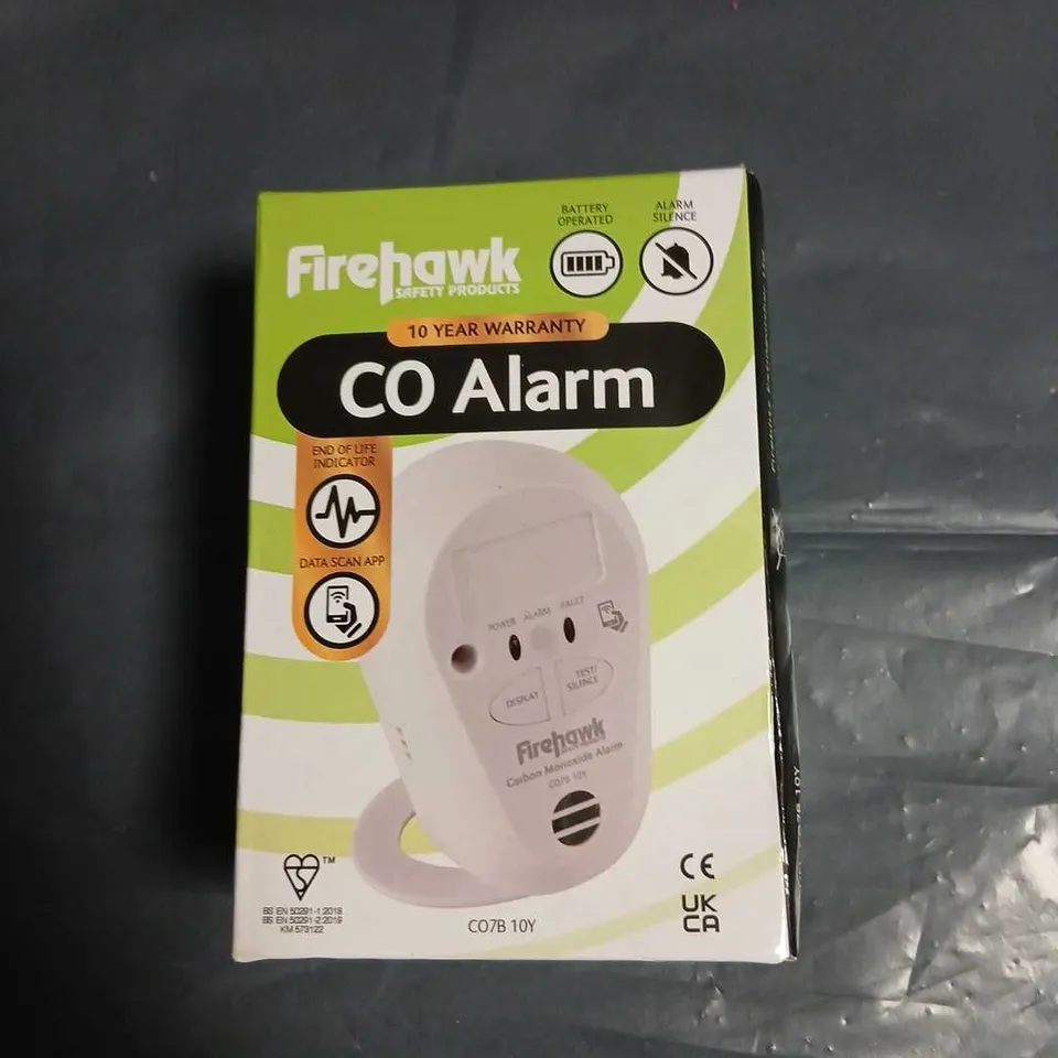 APPROXIMATELY 13 BOXED FIREHAWK CO ALARM – BATTERY OPERATED 