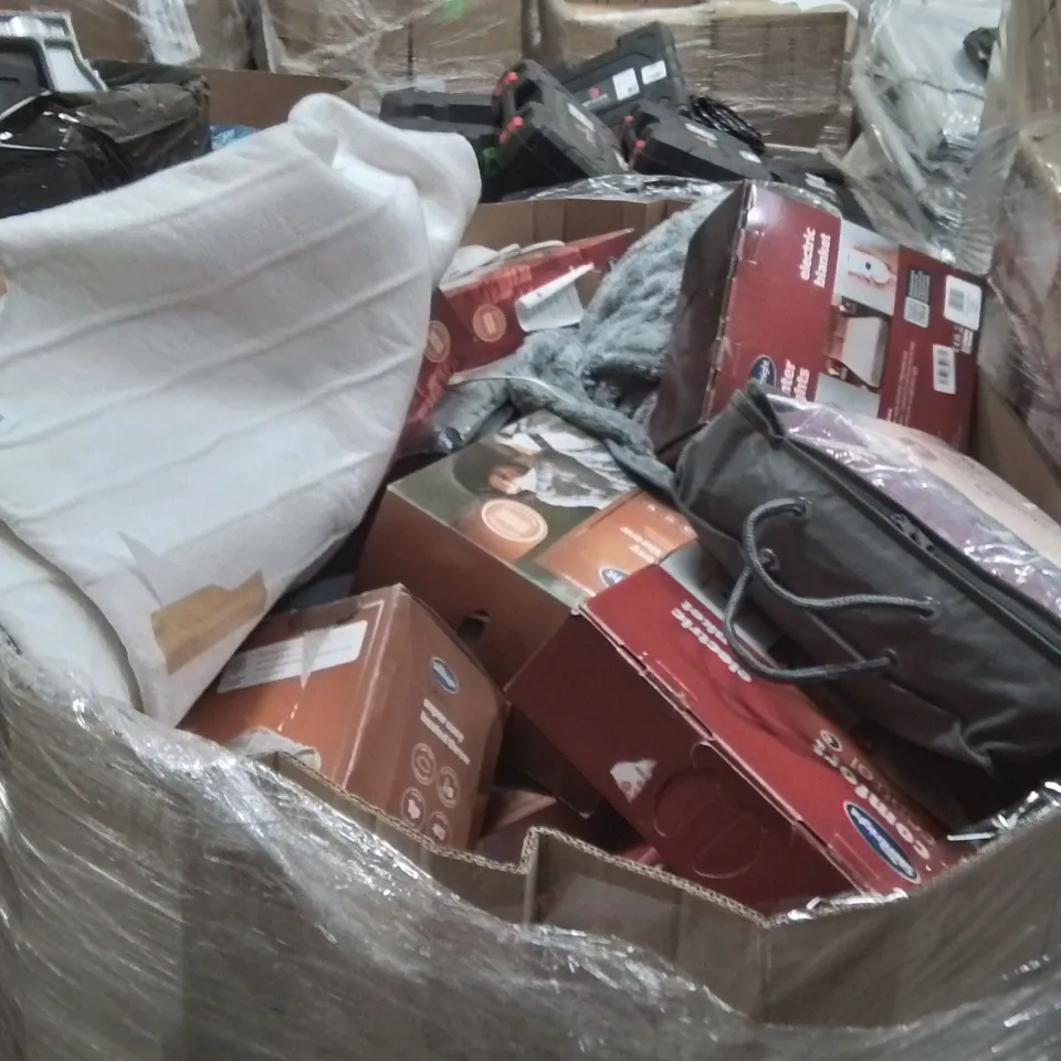 PALLET TO CONTAIN A LARGE QUANTITY OF HEATED THROWS AND HEATED UNDERBLANKETS
