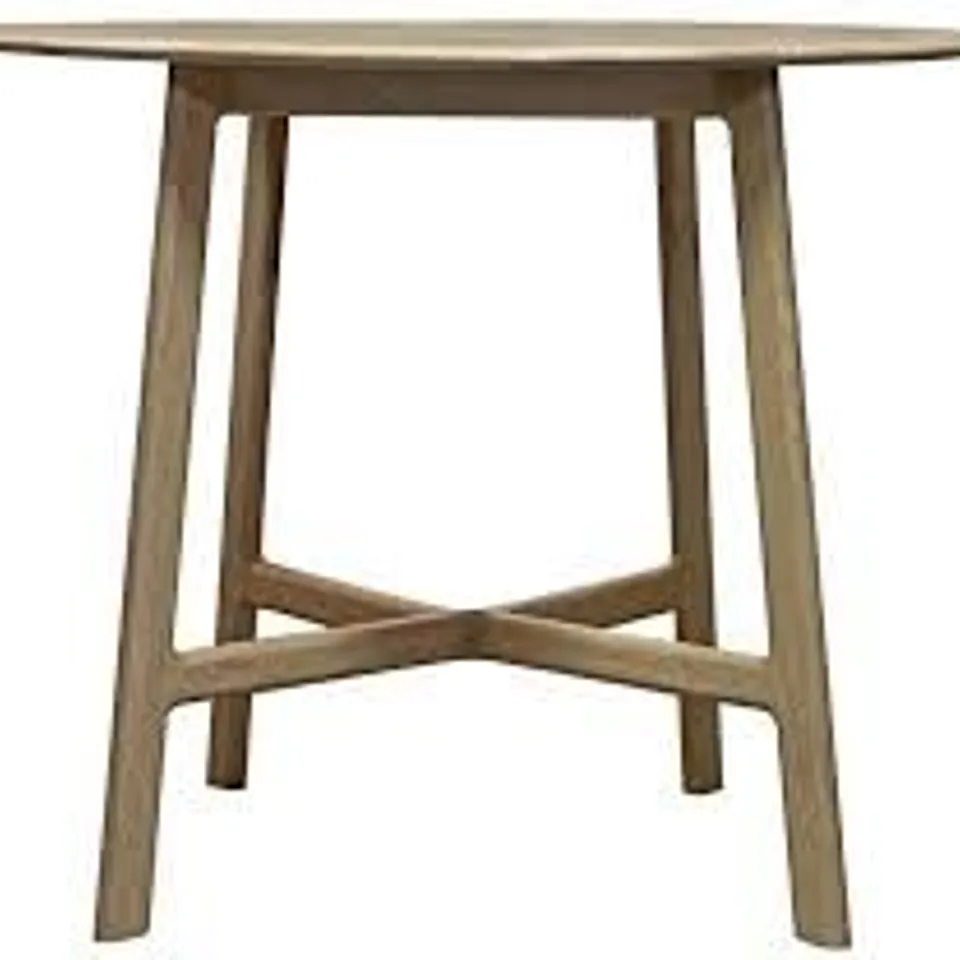 BOXED GALLERY INTERIORS MADRID ROUND DINING TABLE - OAK (1 BOX)