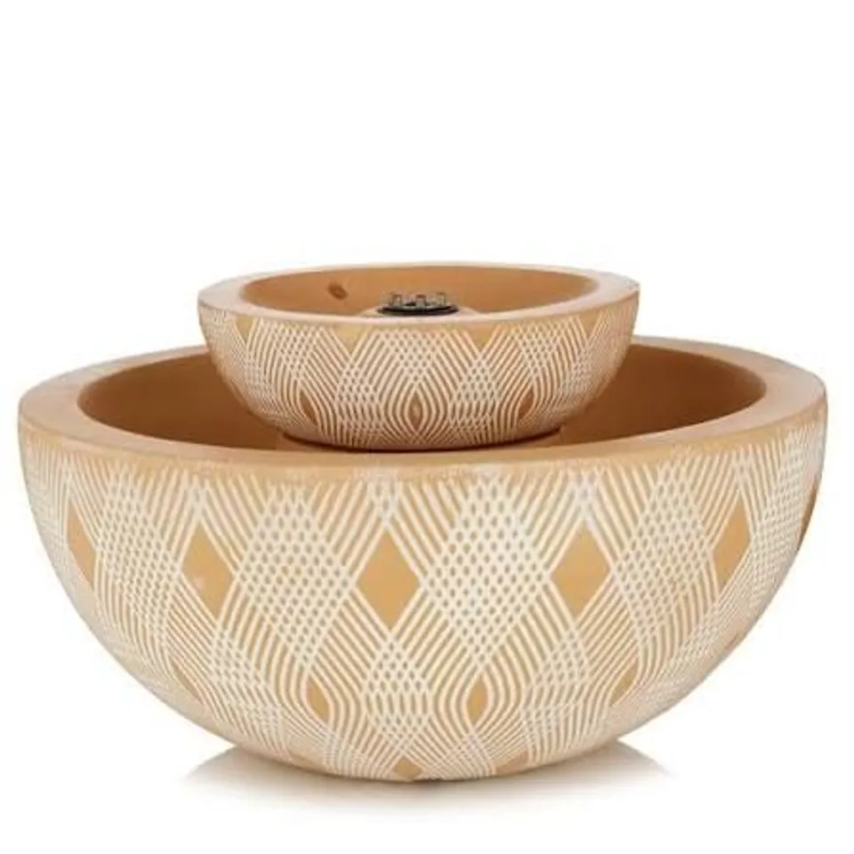 SARA BY SARA DAVIES WATER FEATURE & PLANTER W/ GEOMETRIC PATTERN