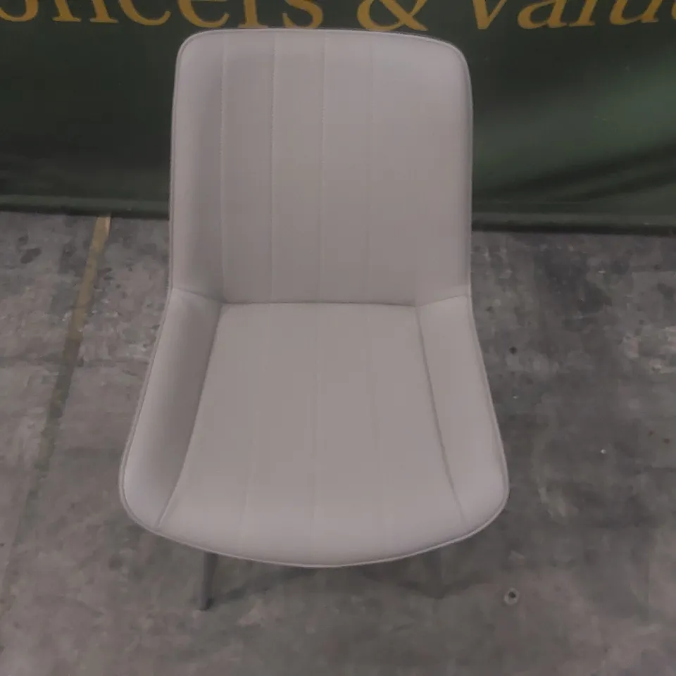 DESIGNER FAUX LEATHER UPHOLSTERED DINING CHAIR