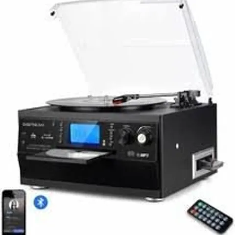 BOXED AUNA RETRO TURNTABLE VINYL PLAYER 