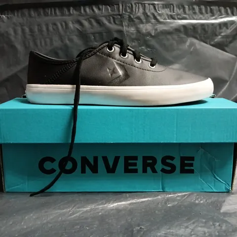 BOXED PAIR OF CONVERSE SHOES IN BLACK SIZE UK 3