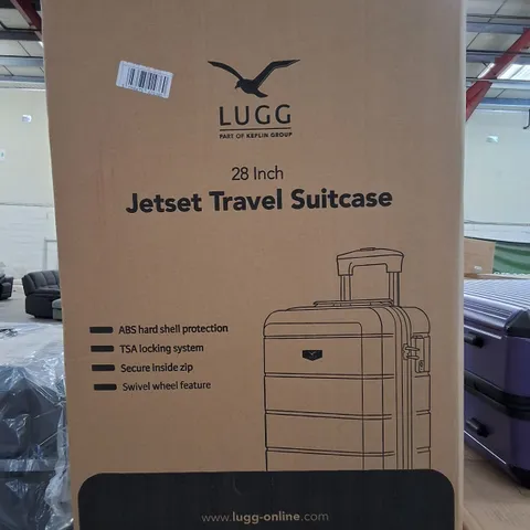 BOXED LUGG 28" JETSET TRAVEL SUITCASE - GUNMETAL GREY 