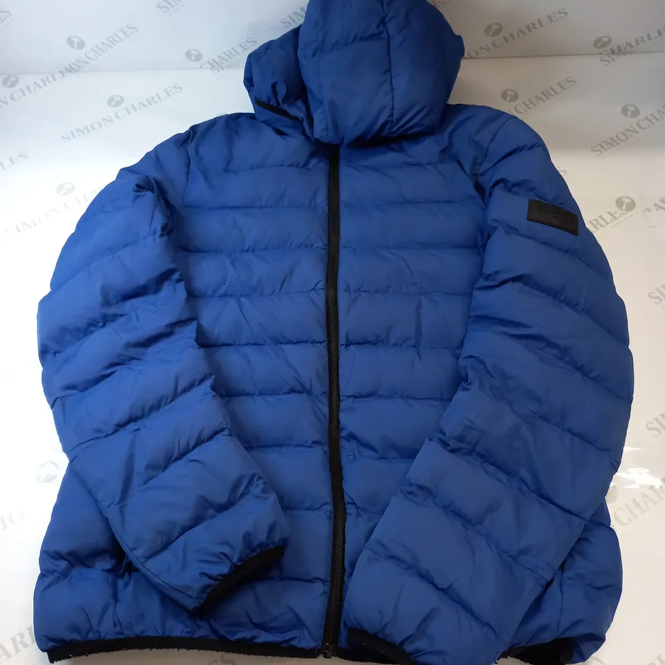 FRENCH CONNECTION PADDED JACKET IN BLUE SIZE LARGE