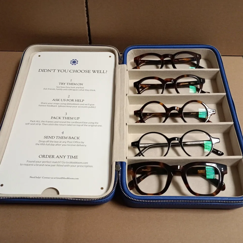 BLOOBLOOM SET OF 5 GLASSES FRAMES 