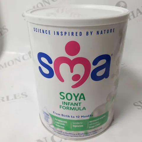 THREE TUBS OF SMA SOYA INFANT FORMULA FROM BIRTHTO 12 MONTHS 800G