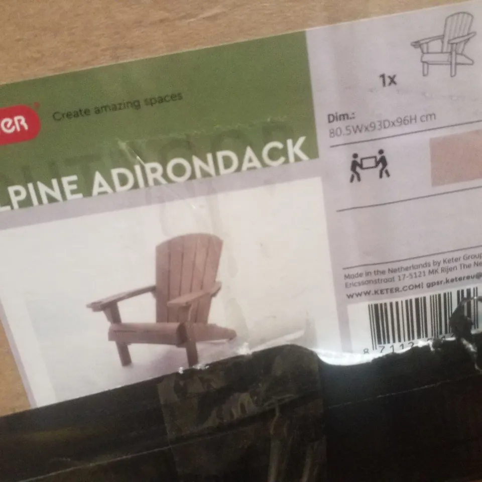 BOXED KETER ALPINE ADIRONDACK 