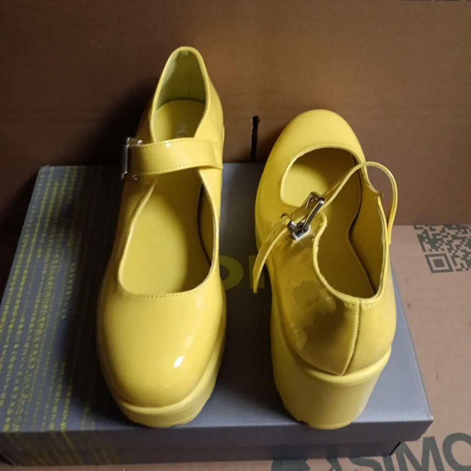 BOXED KOI TIRA MARY JANE SHOES SUNSHINE YELLOW EDITION – UK7