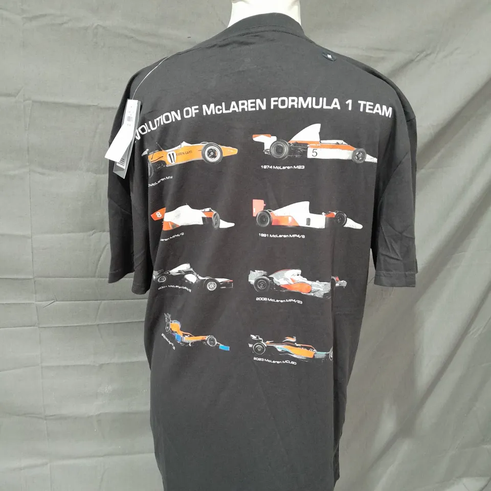 HOLLISTER MCLAREN FORMULA 1 TEAM BLACK T-SHIRT - MEDIUM