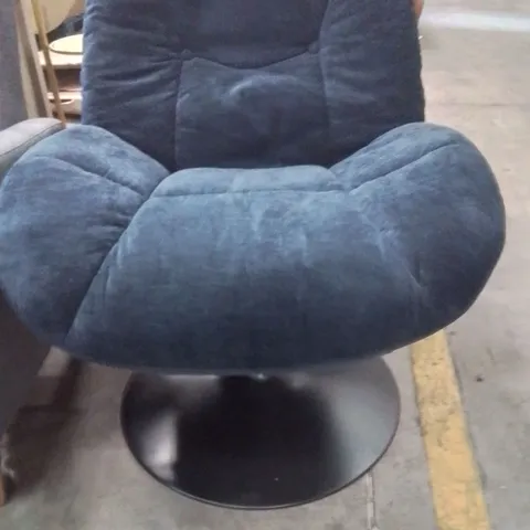 UPHOLSTERED SWIVEL ACCENT CHAIR UPHOLSTERY BLUE