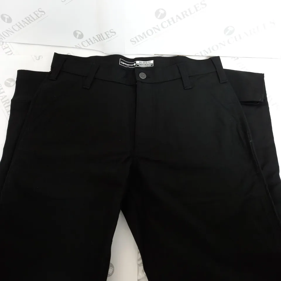 CARHARTT RUGGED GEAR CANVAS WORK PANTS IN BLACK - 32X34