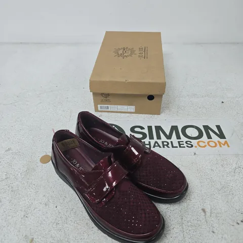 JO & JOE WOMEN'S BURGUNDY PATENT SHOES - DORA, UK SIZE 5