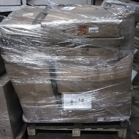 PALLET OF HOUSEHOLD ITEMS TO INCLUDE LAUNDRY HAMPER, DOG CAGE, COFFEE TABLE AND OTHER ASSORTED ITEMS...