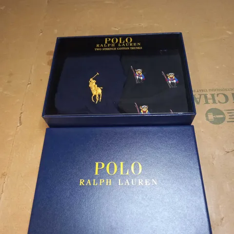 POLO RALPH LAUREN TWO STRETCH COTTON TRUNKS SIZE M