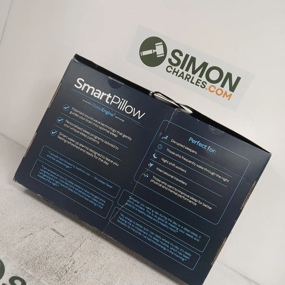 CAMBRIDGE SLEEP SCIENCES SMARTPILLOW – BOXED SLEEP TECHNOLOGY PILLOW