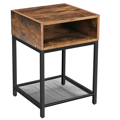 BOXED ANTIN SIDE TABLE WITH STORAGE 