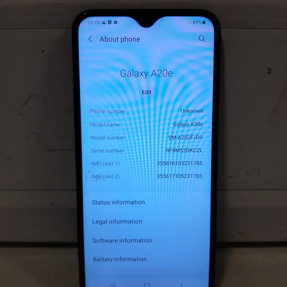 SAMSUNG GALAXY A20E MOBILE PHONE