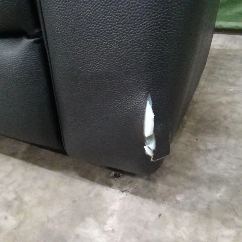 EDISON 2 SEATER LUXURY FAUX LEATHER MANUAL RECLINER SOFA RRP £649