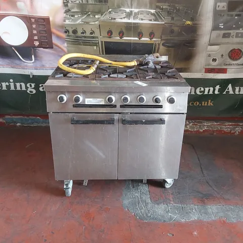 COMMERCIAL 6 HOB GAS BURNER OVEN