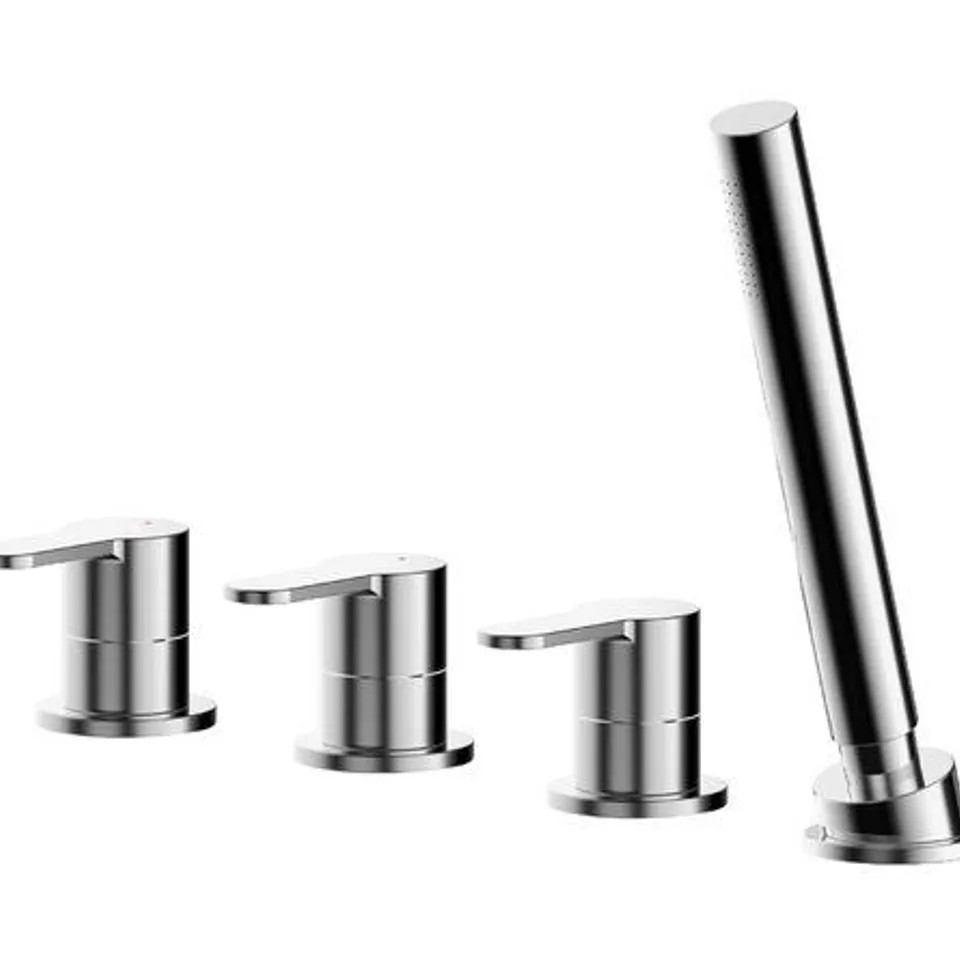 BOXED ARVAN DECK MOUNTED BATH SHOWER MIXER