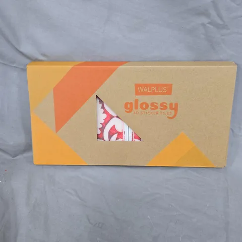 WALPLUS GLOSSY 3D STICKER TILES – MOROCCAN MOSAIC, 16 PIECES OF 15X15 CM 