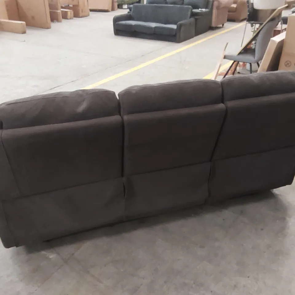 ALBION FABRIC 3 SEATER HIGH BACK MANUAL RECLINER SOFA - CHARCOAL FABRIC  RRP £749