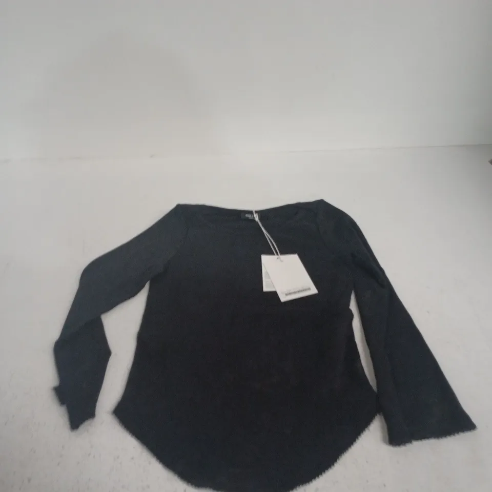 COU COU INTIMATES THE RINA LONG SLEEVE TOP – UK XS, BLACK