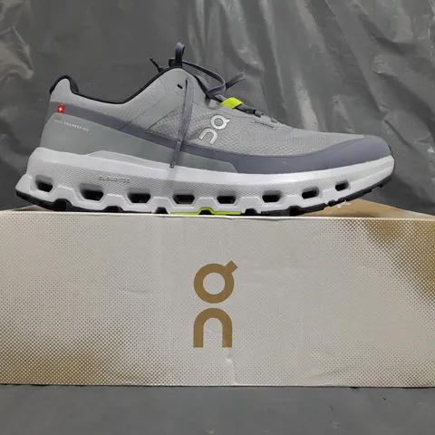 BOXED PAIR OF ON CLOUDVISTA 2 WATERPROOF TRAINERS IN MIST/HEATHER SIZE UK 10.5